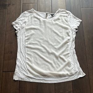 Ann Taylor - two tone white shirt/fabric size medium​​​